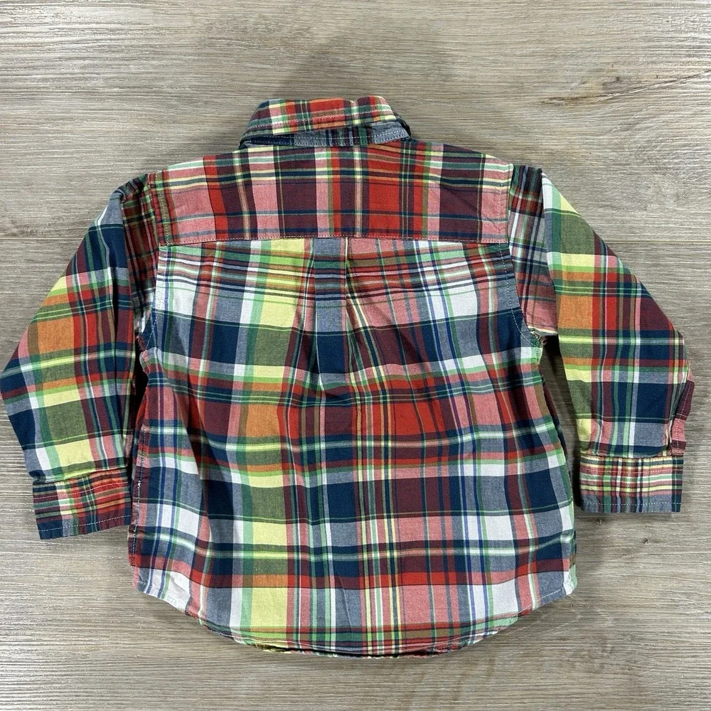 Ralph Lauren 18M Lot Of‎ 2 Oxford And Plaid Button Down Classic Preppy